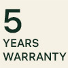 5 year limited warranty