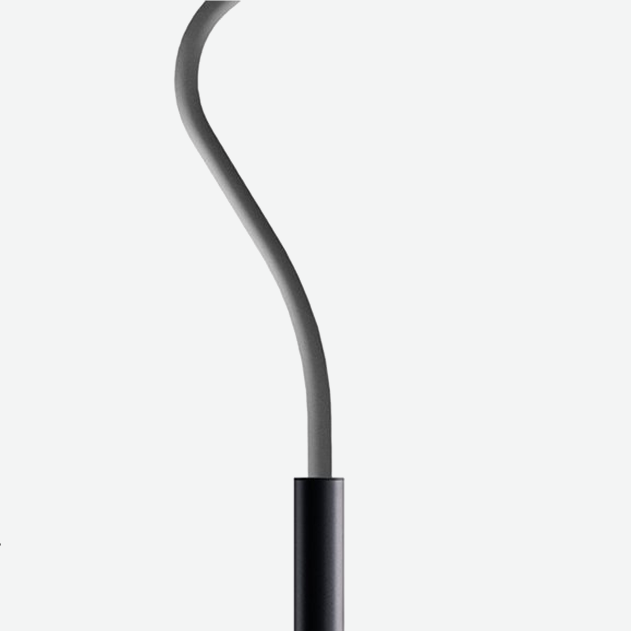 Pole with curved arm